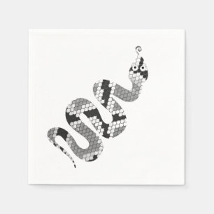 Ormgrått och tänder - den gråa silhouetten pappersservett