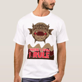 Ormheadfisk Där jag simmar härskar jag T Shirt