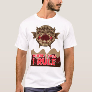 Ormheadfisk Där jag simmar härskar jag T Shirt