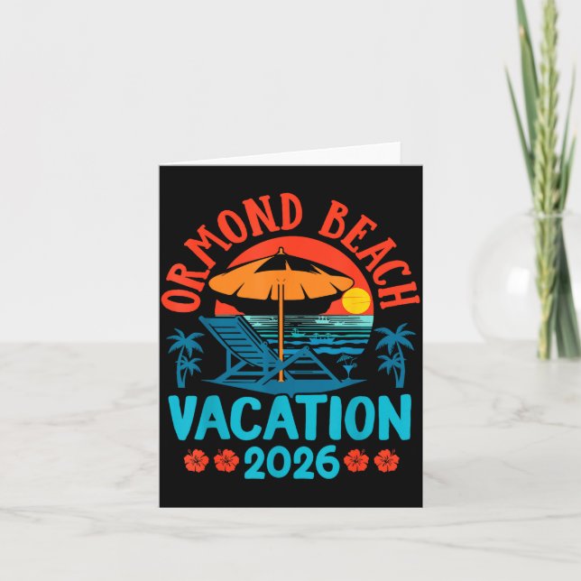 Ormond Beach Florida 2026 Family Vacation Beach Su Kort (Framsida)