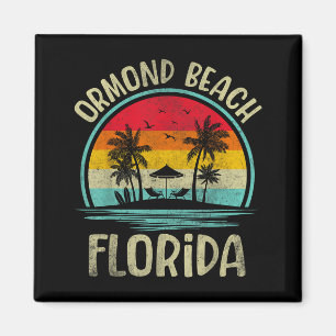 Ormond Beach Florida Palmlandskap Familjesommar Magnet