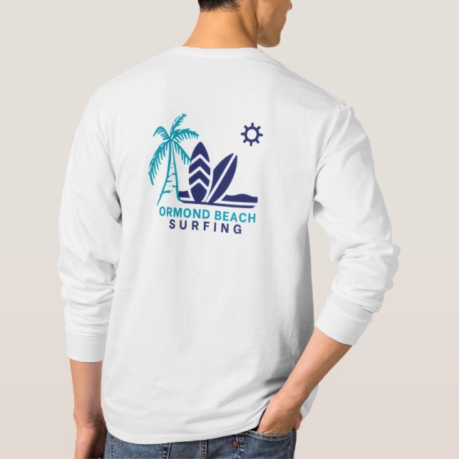 Ormond Beach Florida Surfing T-Shirt (Baksida)
