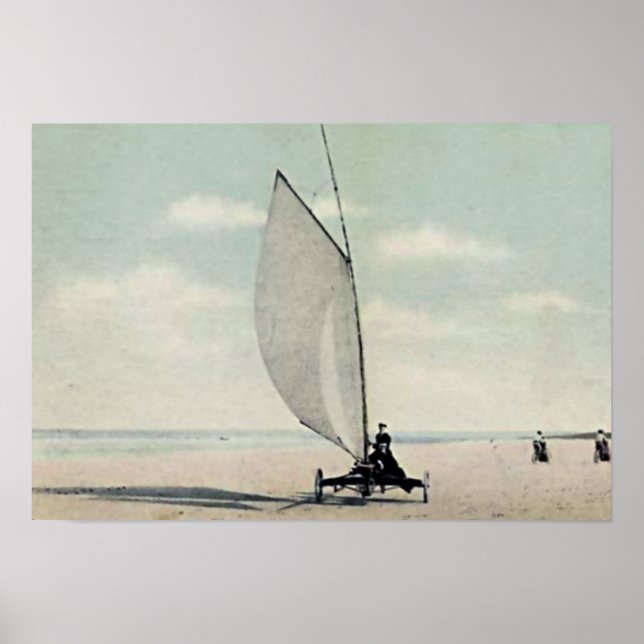 Ormond Beach, Florida Windsailing on Beach Poster (Framsidan)