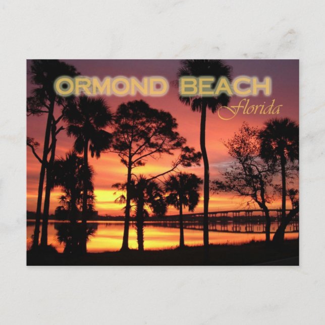 Ormond Beach sunset, Florida Vykort (Framsida)