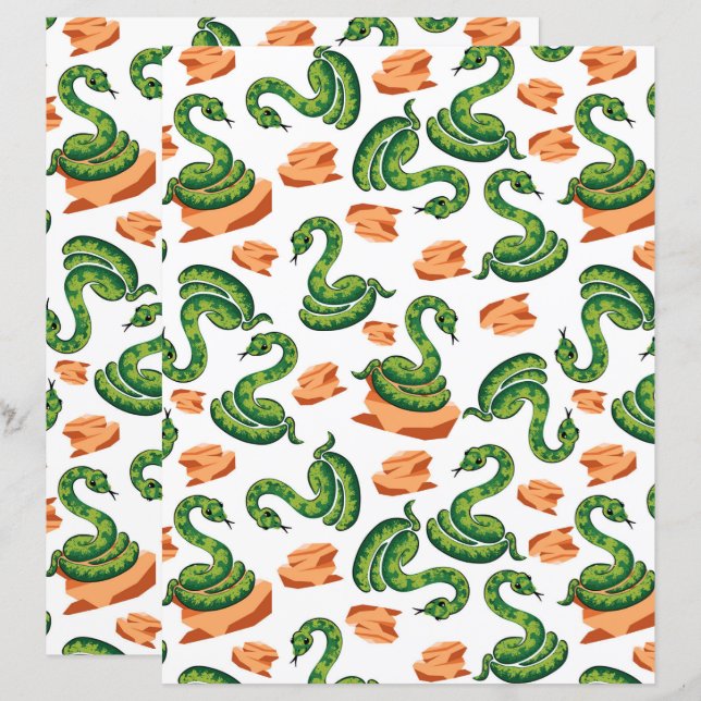 Ormpappersalbumspapper (Fram/baksida)