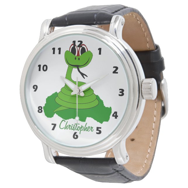 Ormpersonlig design armbandsur (Vinklad)