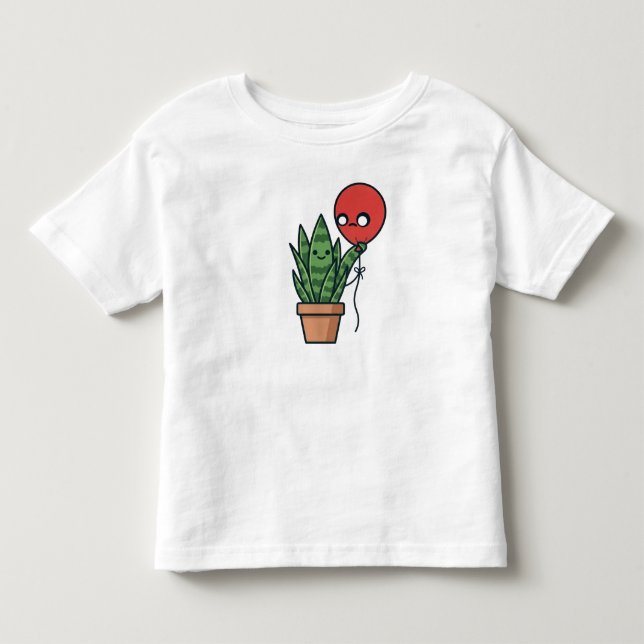 Ormplante- och ballong-T-Shirt T Shirt (Framsida)