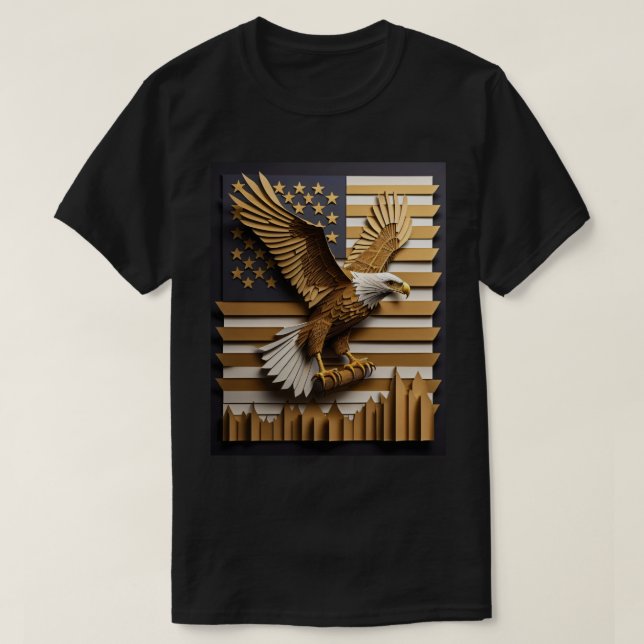 Örn 3D Papperskonst Design T-shirt  (Design framsida)