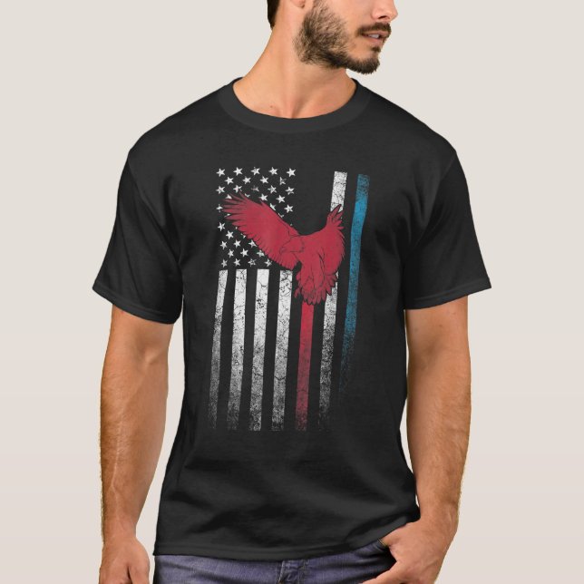 Örn 4:e juli Amerika USA Flagga USA P T Shirt (Framsida)