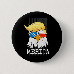 Örn 4:e juli: Trump American Flagga Funny Knapp