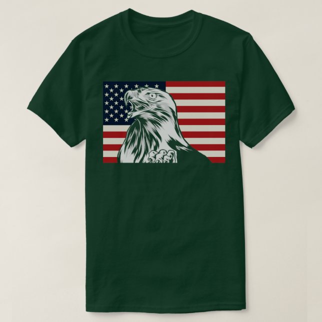 Örn 4 juli USA USA Independence day Ame T Shirt (Design framsida)