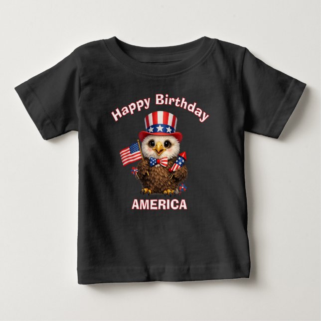 Örn (4e) Patriotisk Barn T-Shirt (Framsida)