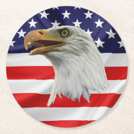 Örn, allande patriotisk gåva underlägg papper rund