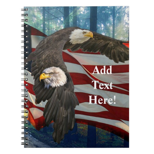 Örn American Flagga Anteckningsbok (Framsidan)