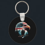 Örn American Flagga för 4:e juli Red White Nyckelring<br><div class="desc">Örn American Flagga för 4 juli Rött vitt blått</div>