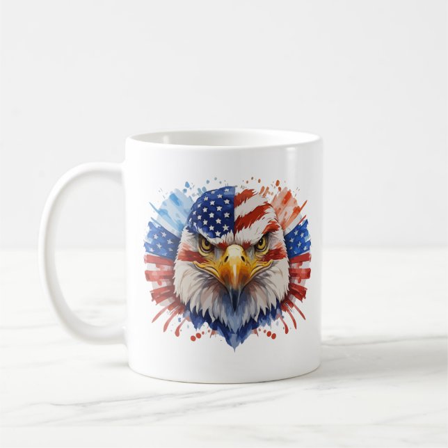 Örn American Flagga Kaffemugg (Vänster)