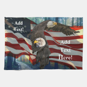 Örn American Flagga Kökshandduk