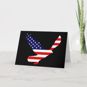 Örn American Flagga Kort