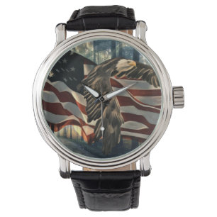 örn American Flagga Land Road Armbandsur