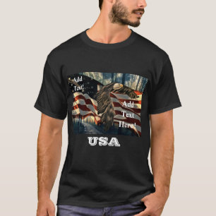 Örn American Flagga Land Road T-Shirt