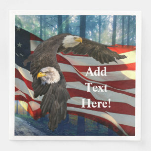 Örn American Flagga Pappersservett