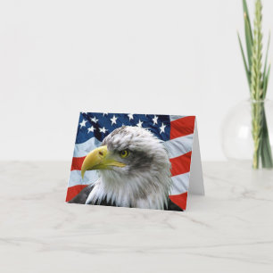 Örn American Flagga Patriotic Anteckningskort