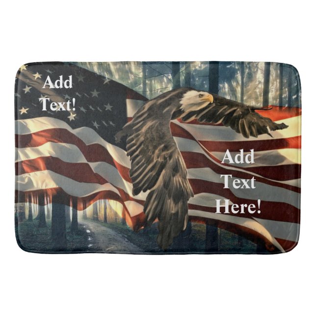Örn American Flagga Road Bath Mat Badrumsmatta (Framsidan)