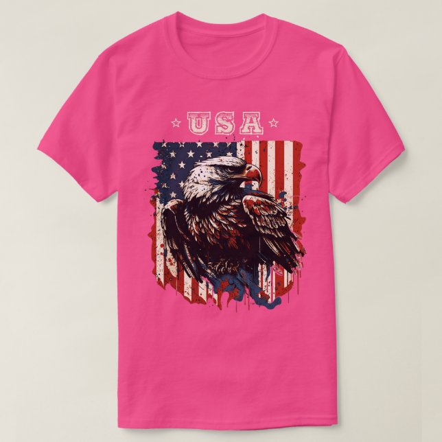 Örn American Flagga T Shirt (Design framsida)