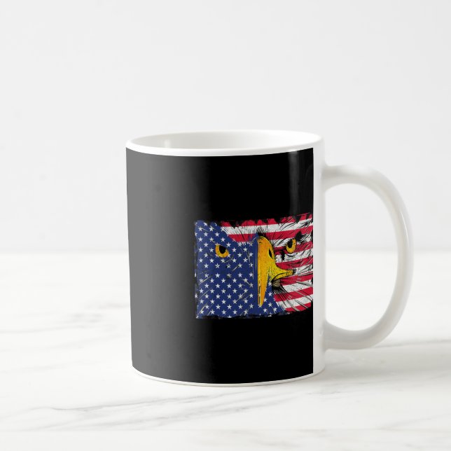 Örn American Flagga USA 4:e juli Kaffemugg (Höger)