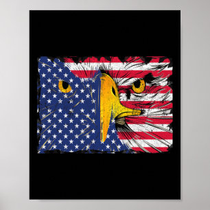 Örn American Flagga USA 4:e juli Poster