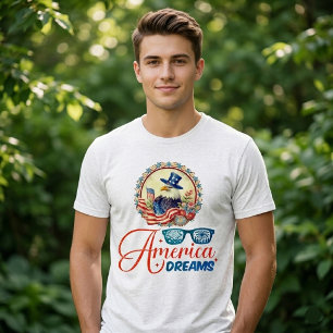 Örn Amerika Drömmar Självständighet Patriotisk  T Shirt
