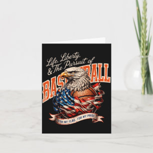 Örn Amerikansk Flagga Patriotisk Basket Kort