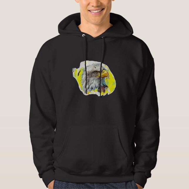 Örn Bird Avian Ornithology Photo Art Hoodie (Framsida)