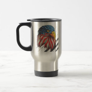 Örn Bird USA flagga Gråtande Patriotic Mugg