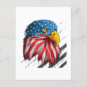 Örn Bird USA flagga Gråtande symbol Vykort