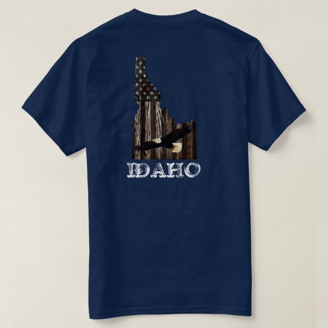 ÖRN BURNT WOOD - IDAHO PATRIOT BLK T SHIRT (Design baksida)