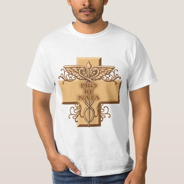 Orn caduceus sköterska t-shirt (Framsida)