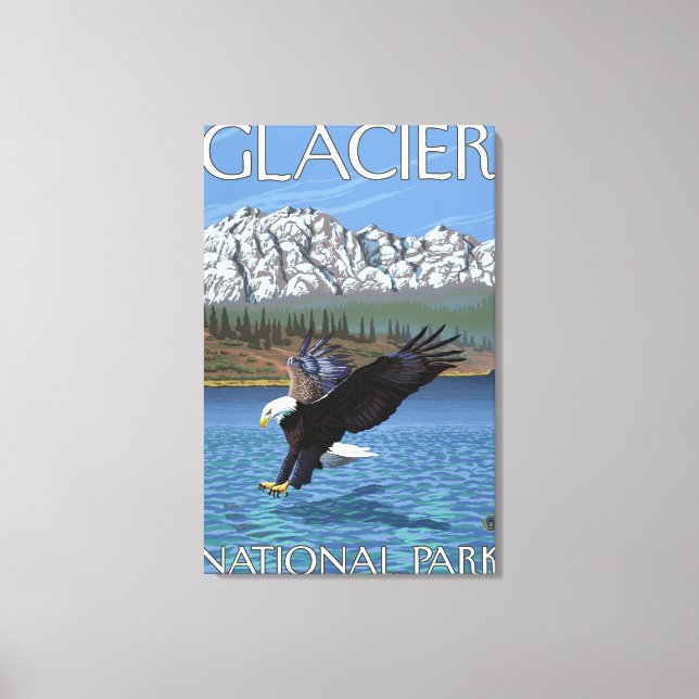 Örn Diving - Glacier National Park, MT Canvastryck (Framsida)