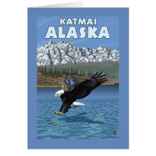 Örn Diving - Katmai, Alaska Hälsningskort