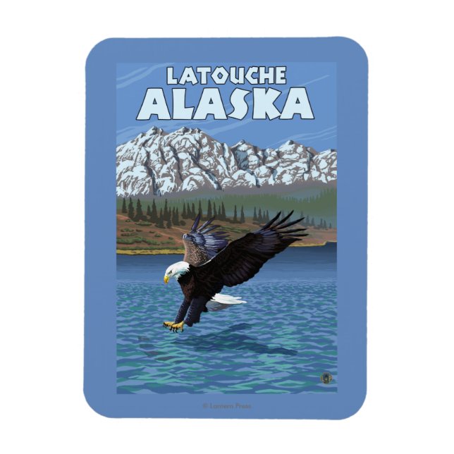 Örn Diving - Latouche, Alaska Magnet (Vertikal)