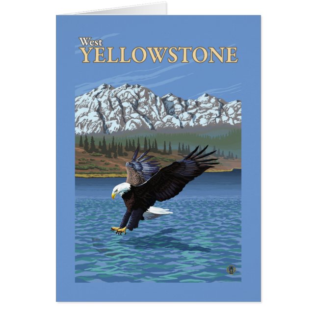 Örn Diving - Väster Yellowstone, MT Hälsningskort (Framsidan)