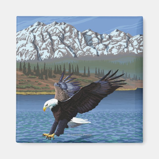 Örn Diving - Yellowstone National Park Magnet (Framsidan)