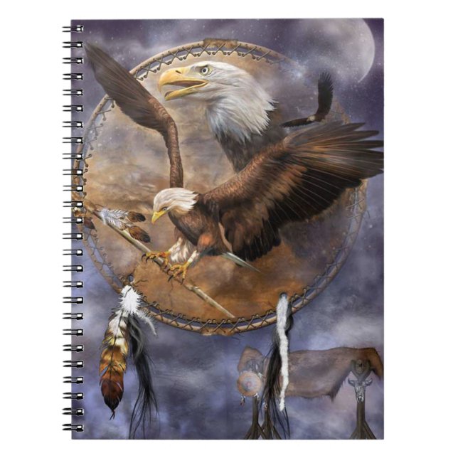 Örn, Dreamcatcher och fjädrar Anteckningsbok (Framsidan)