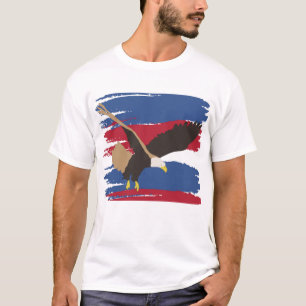 Örn Fågel USA Patriotisk Amerikansk Flagga  T Shirt