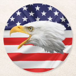 Örn fantastiska patriotisk gåva underlägg papper rund