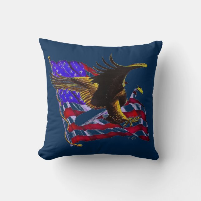 Örn & flagga kudde (Framsida)