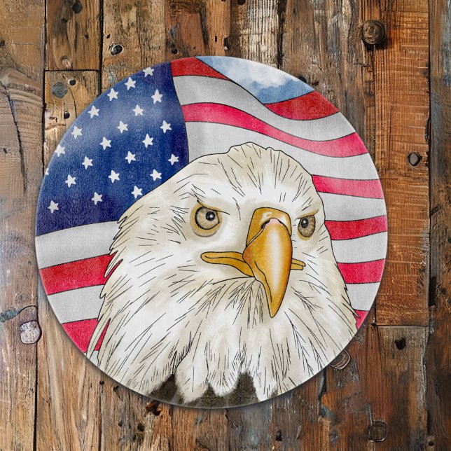 Örn framför American Flagga Patriotic Art (Skapare uppladdad)
