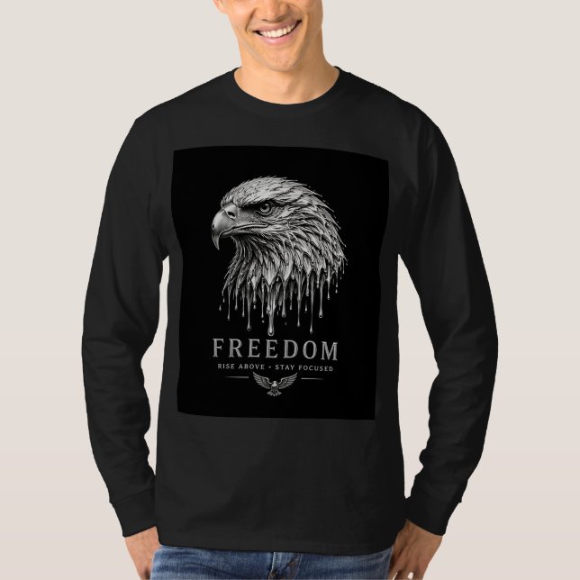 Örn Frihet Kraftfullt Djur 🦅 T Shirt (Framsida)
