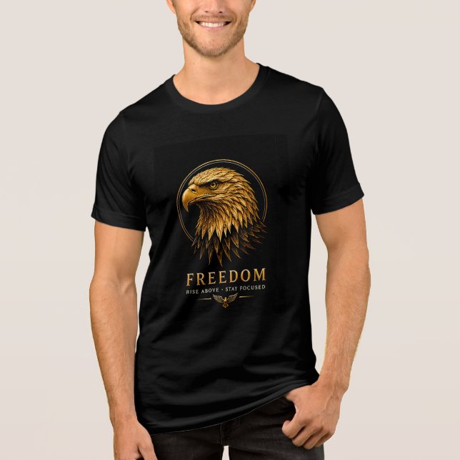 Örn Frihet Motiverande Djur 🦅 T Shirt (Framsida)