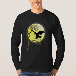 Örn Full Moon Light Nature Bird Wating T Shirt